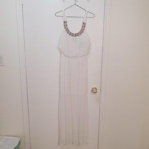 White Trixxi Boho Maxi Dress